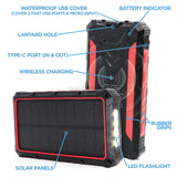 Supreme 13000 MAH Portable Solar Power Bank - Dual USB